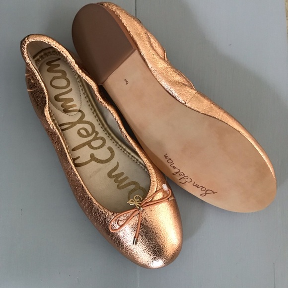 NWOT Sam Edelman Felicia Flats. Metallic Copper - Picture 3 of 8